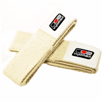 White Canvas Lifting Straps for Superior Support | Vyomax Nutrition